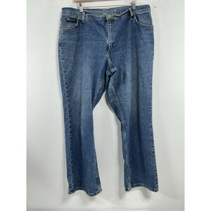 Womans Excellent Wrangler Blues Size 16 X 30 Blue Jeans Flared Leg 0236/D-5